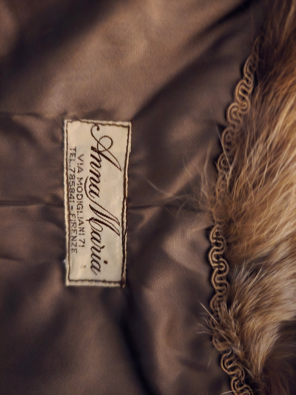 Anna Maria cape fourrure et velours