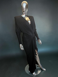 Robe drapée noire asymétrique Alexandre Vauthier - L.F Lusso