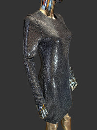 Azzaro robe de cocktail argent T38 neuve - L.F Lusso