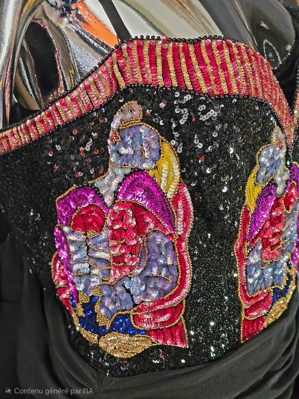 robe de soirée sequins multicolor Azzaro - L.F Lusso
