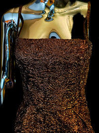 Alexandre Vauthier — Robe Courte Prototype Défilé Lurex Bronze T36