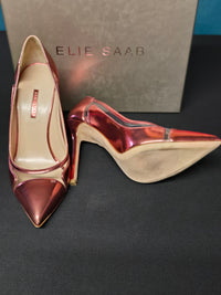 Elie Saab Escarpins Cuir Rose Brillant & Vinyle T39
