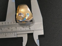 Yves Saint Laurent Statement Gold & Silver Ring 2000s Size 53