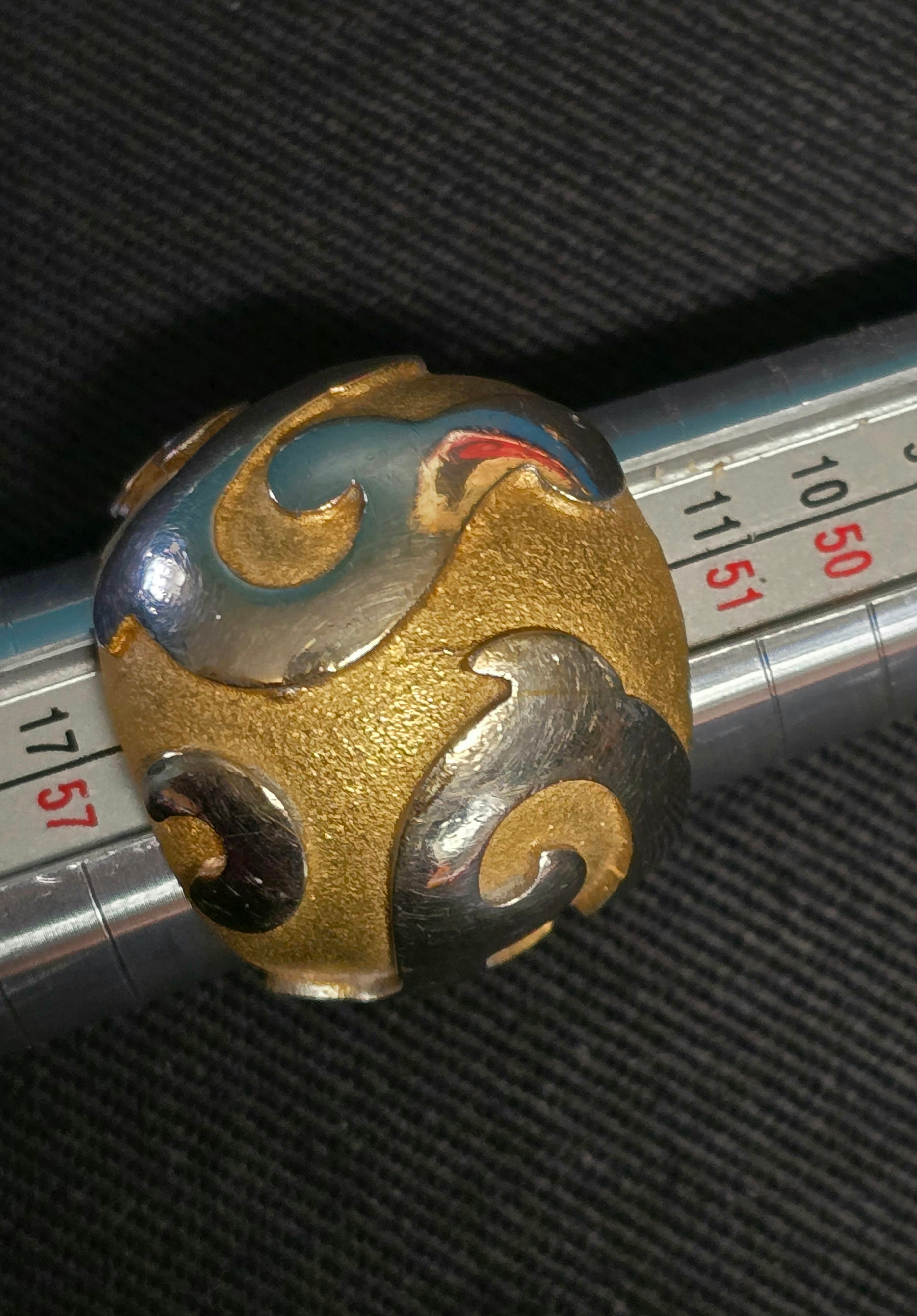 YSL bague dorée et argent Y2K