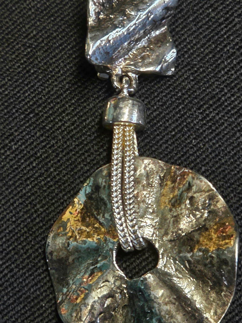 Yves Saint Laurent Silver-tone Metal Chain Clip-on Earrings 2000s