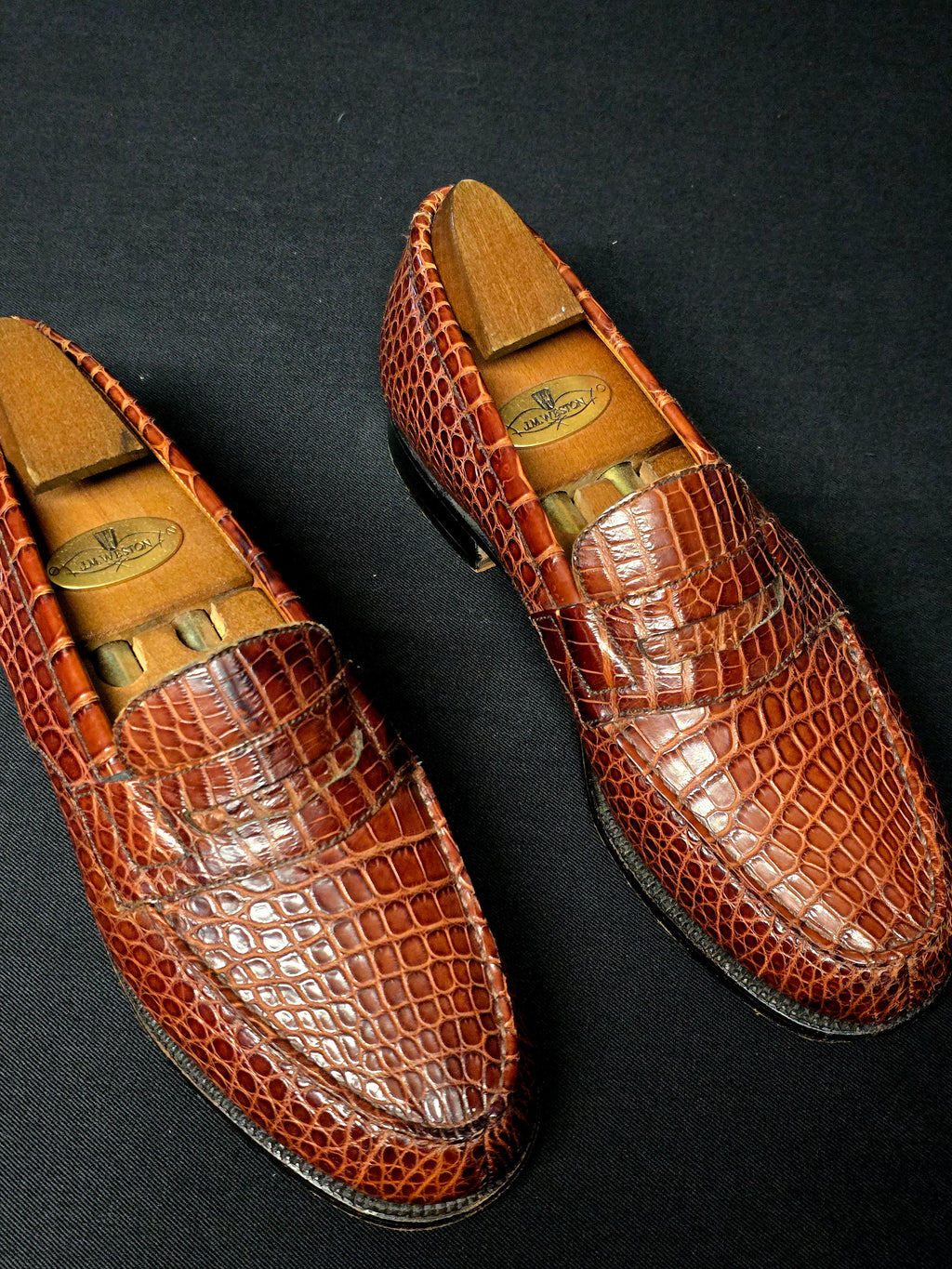J.M.Weston mocassins en croco