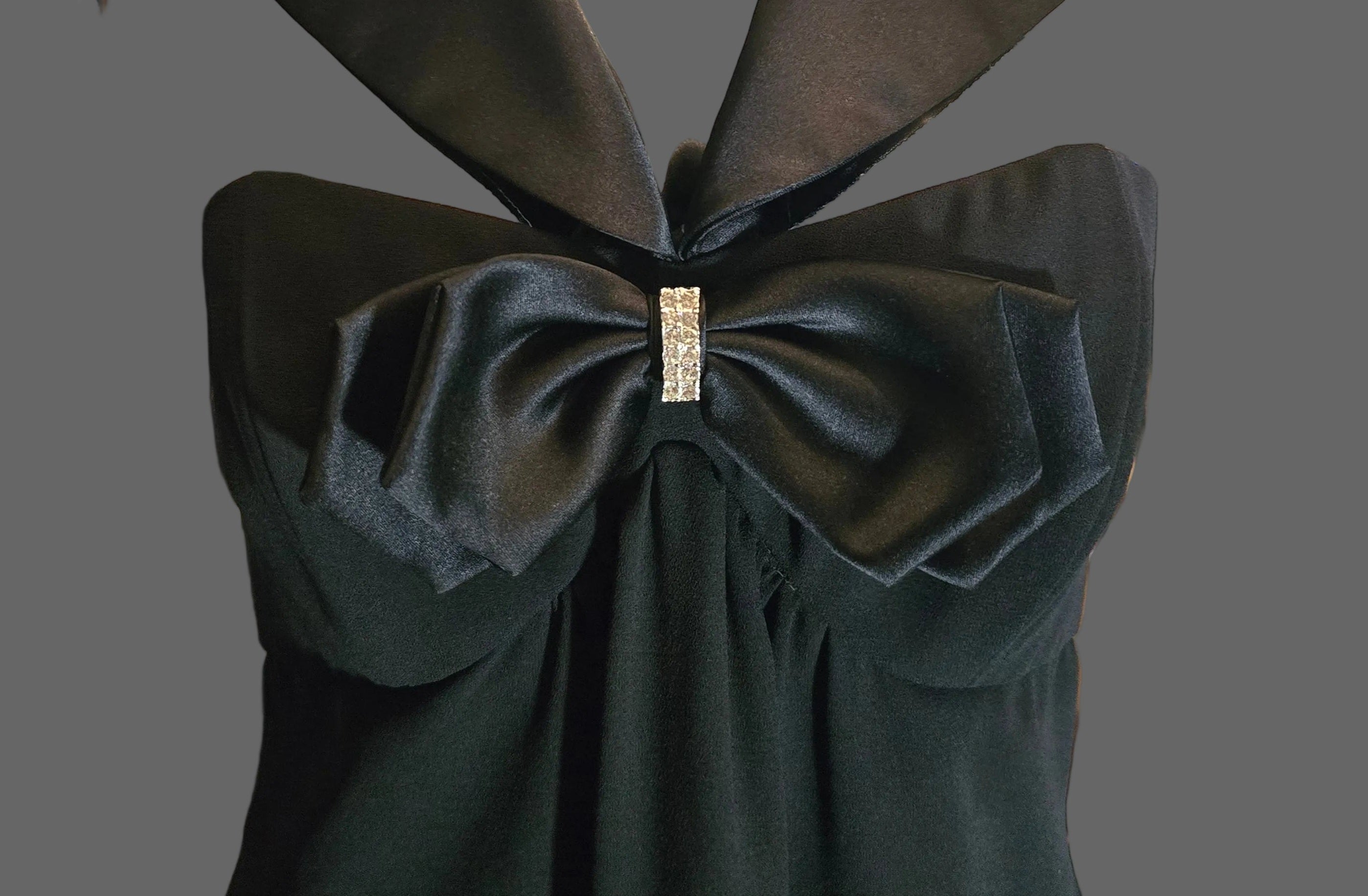 Azzaro Studio Robe de Soirée Noire Plissée T40