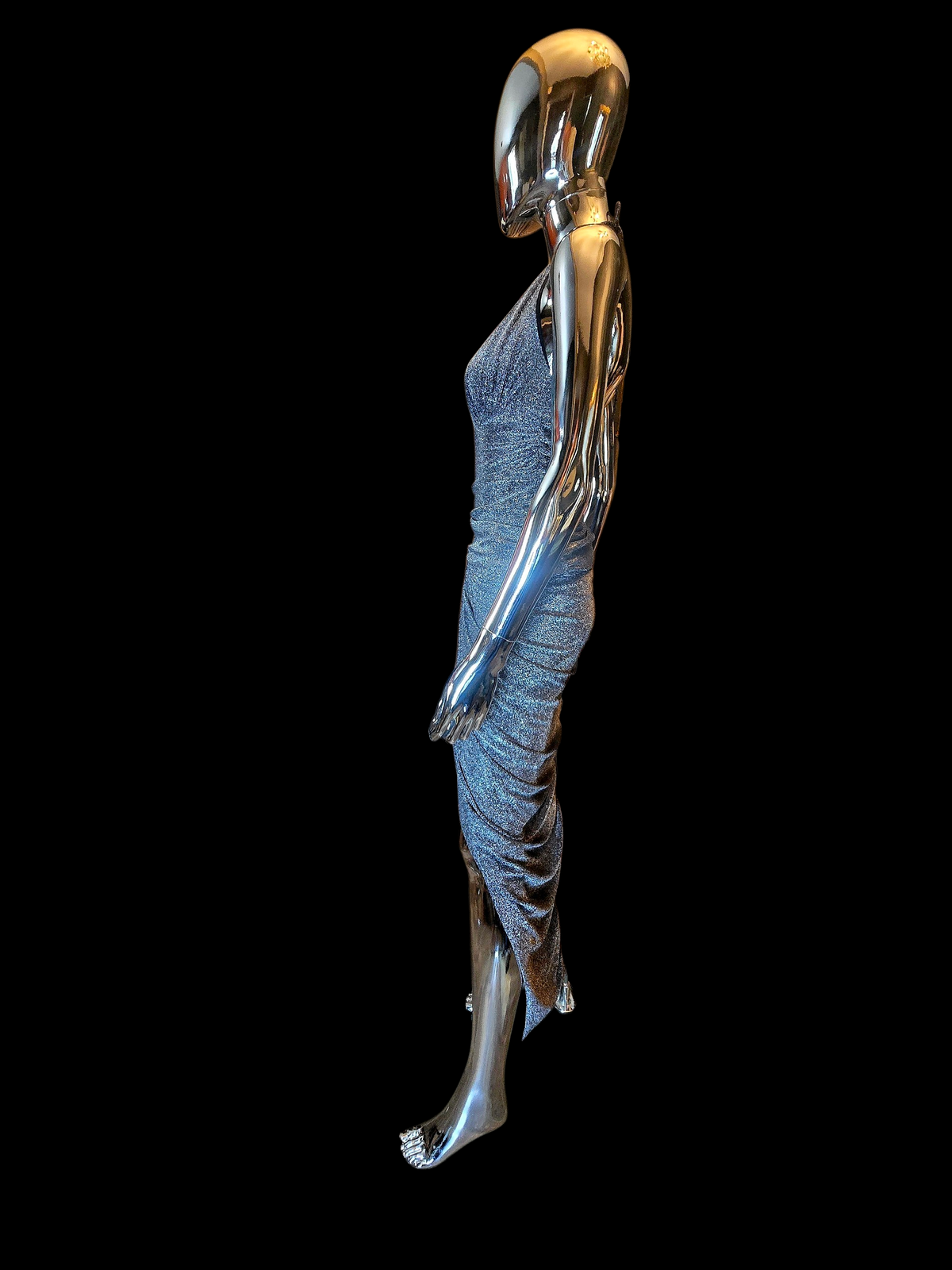 Alexandre Vauthier robe longue argentée T38 neuve - L.F Lusso