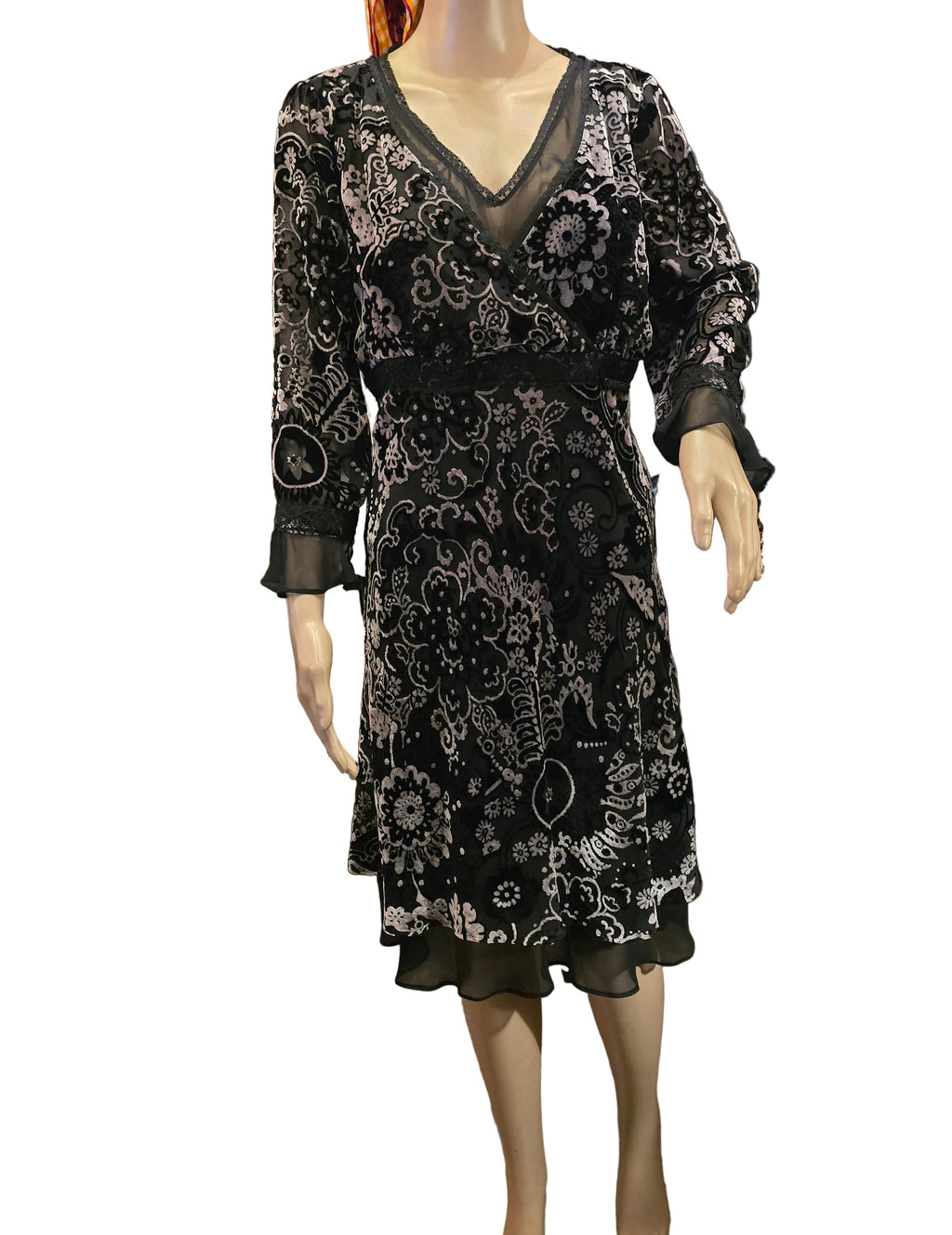 Galliano robe tulle et velours