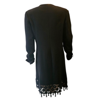Valentino Miss V Black Asian Inspired Dress Size 38-40