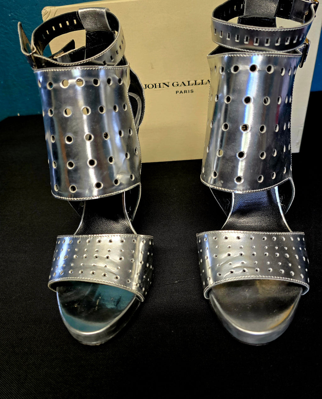 Galliano sandale argent