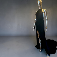 Alexandre Vauthier robe longue noire bijoux coup or - L.F Lusso