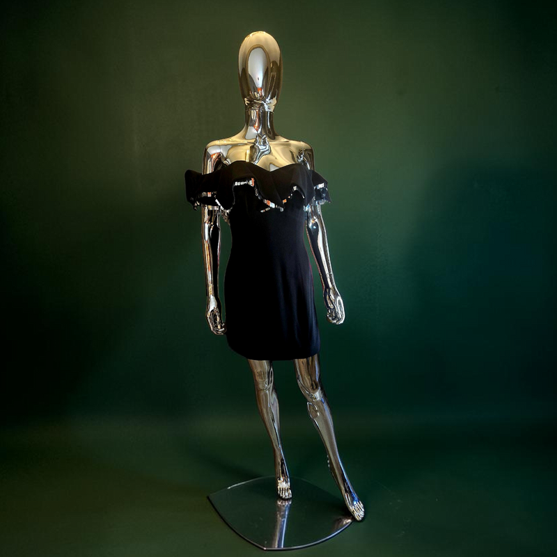 Alexandre Vauthier robe courte noire épaule dénudée T38 - L.F Lusso