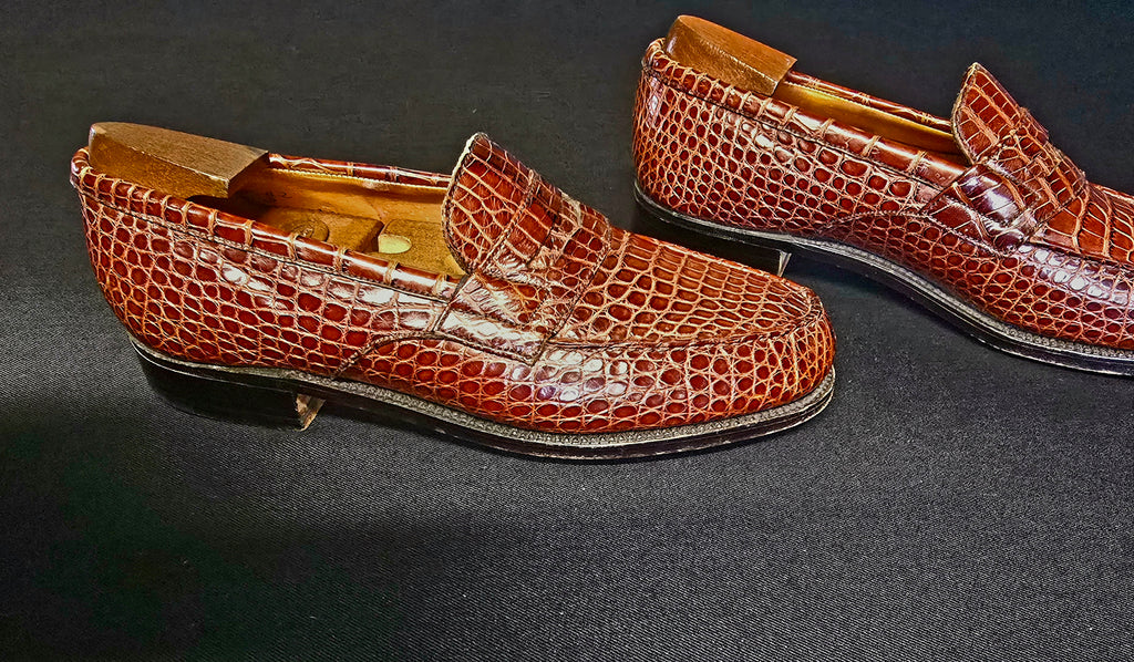 J.M.Weston mocassins en croco