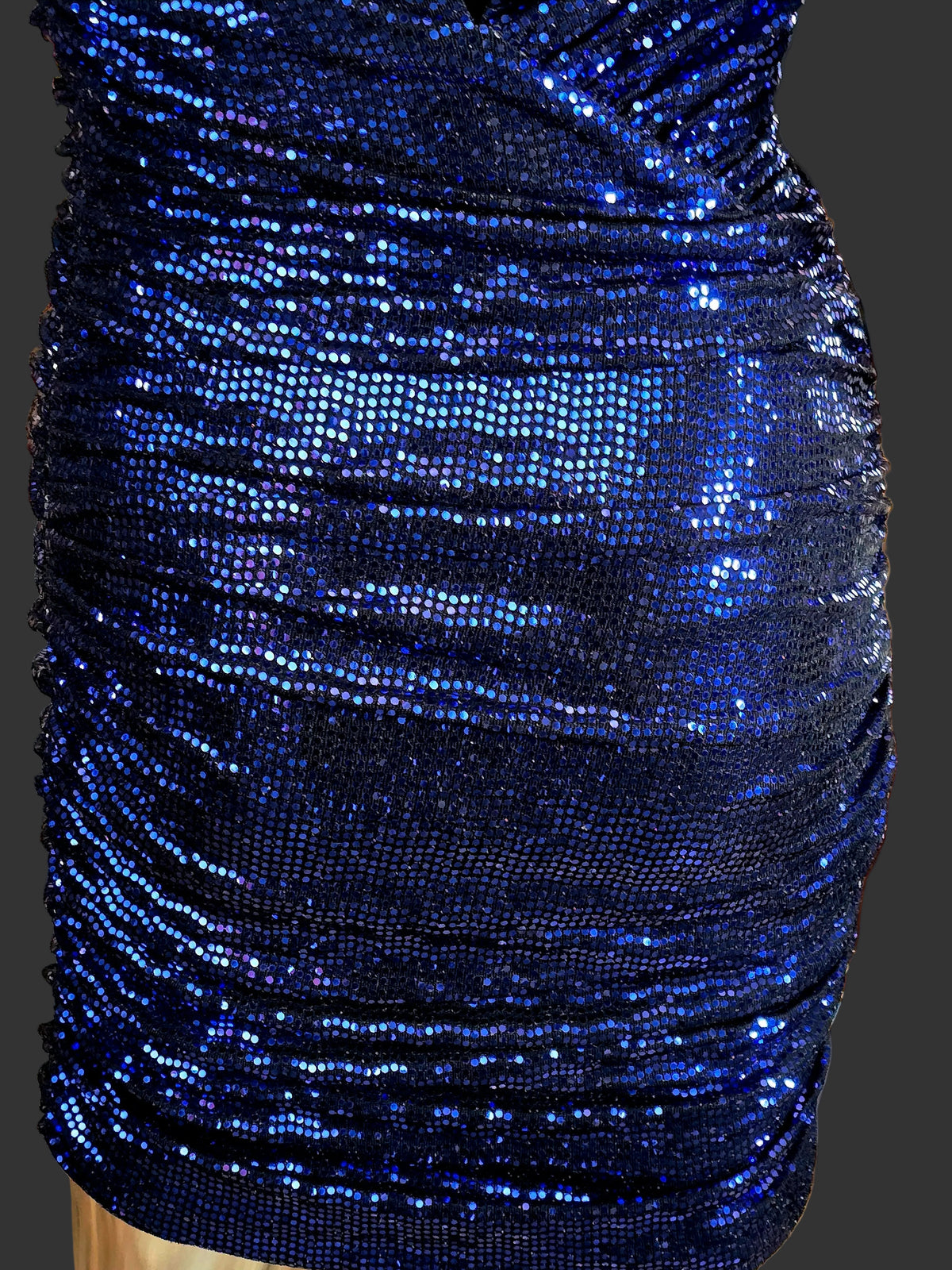 Alexandre Vauthier — Mini Robe Disco Sequins Bleu Électrique T38