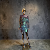 Robe courte verte métallisée Alexandre Vauthier - LF Lusso