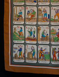 Hermès – Carré de Soie "L'Alphabet des Métiers" 90×90 cm