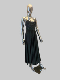 Pierre Balmain Robe de Soirée Bustier Strass Plissée T38