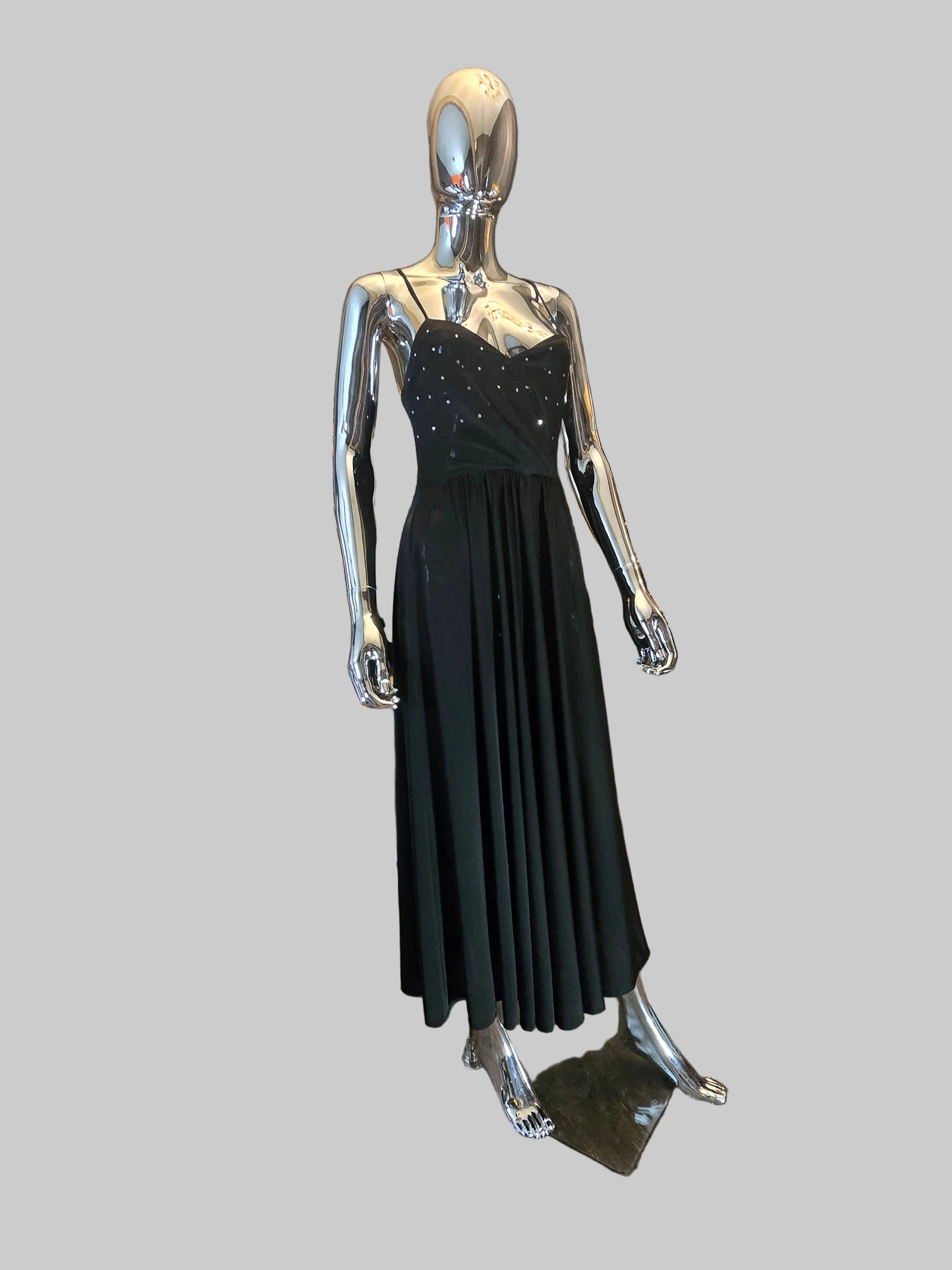 Pierre Balmain Robe de Soirée Bustier Strass Plissée T38
