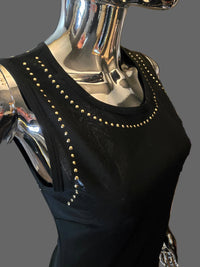 Robe noire clouée Paco Rabanne - L.F Lusso