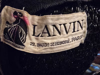 Lanvin 70s Black Sequin Evening Dress Size 38
