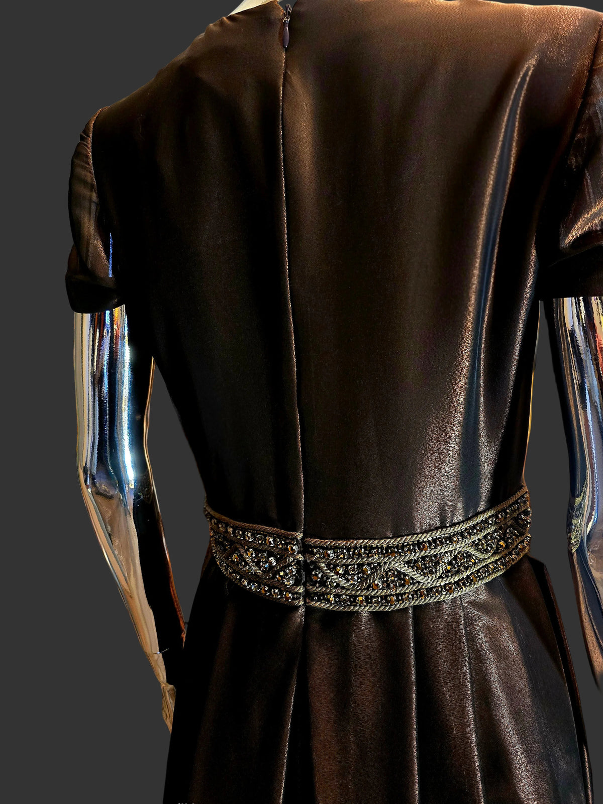 Azzaro robe de soirée marron - L.F Lusso