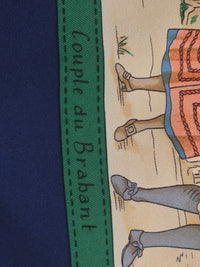 Hermès – Carré de Soie "Costumes Civils Actuels" 90×90 cm – 1995