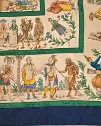 Hermès – Carré de Soie "Costumes Civils Actuels" 90×90 cm – 1995