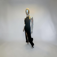 Alexandre Vauthier robe longue noire dos nu bijoux or - L.F Lusso