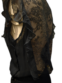 Valentino – Robe en Crêpe de Soie Noire – Décolleté Plongeant – T36/38