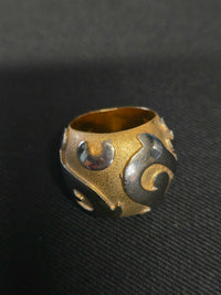 Yves Saint Laurent gold silver ring Y2K vintage - L.F Lusso