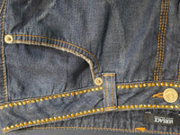 Versace Jeans Couture – Jupe Denim & Strass Dorés – Longueur Genou – T38