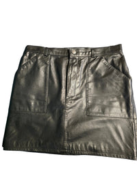 Jupe noire en cuir Versace - L.F Lusso
