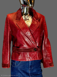 Blouson en cuir façon crocodile Valentino - L.F Lusso