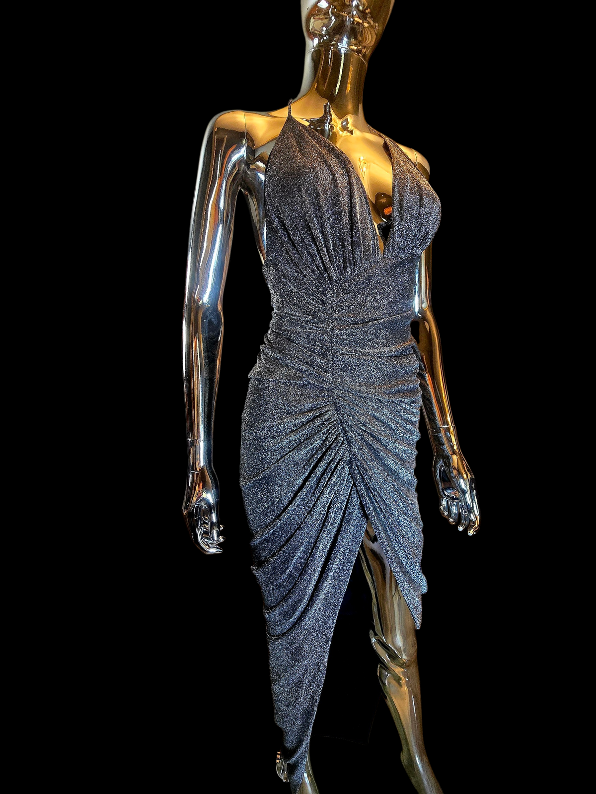 Robe argentée dos nu Alexandre Vauthier T38 neuve - L.F Lusso