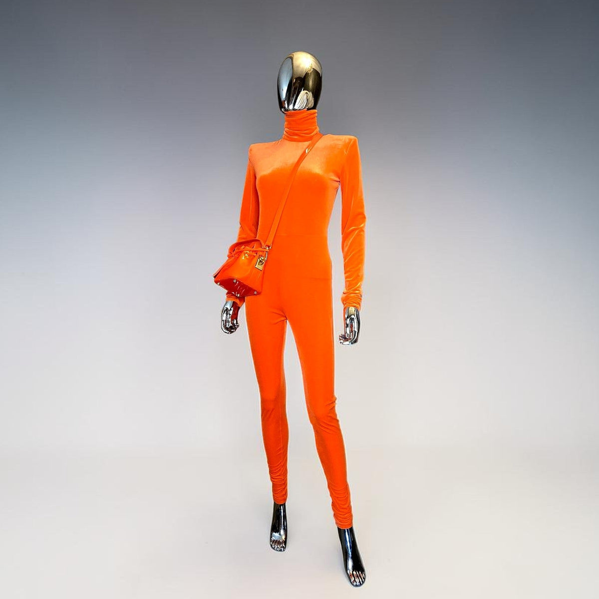 Alexandre Vauthier combinaison en velours orange T38 neuve - L.F Lusso