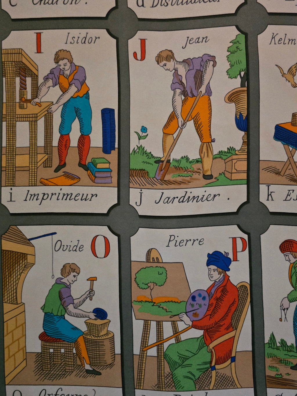 Hermès " l alphabet des métiers "  carré de soie