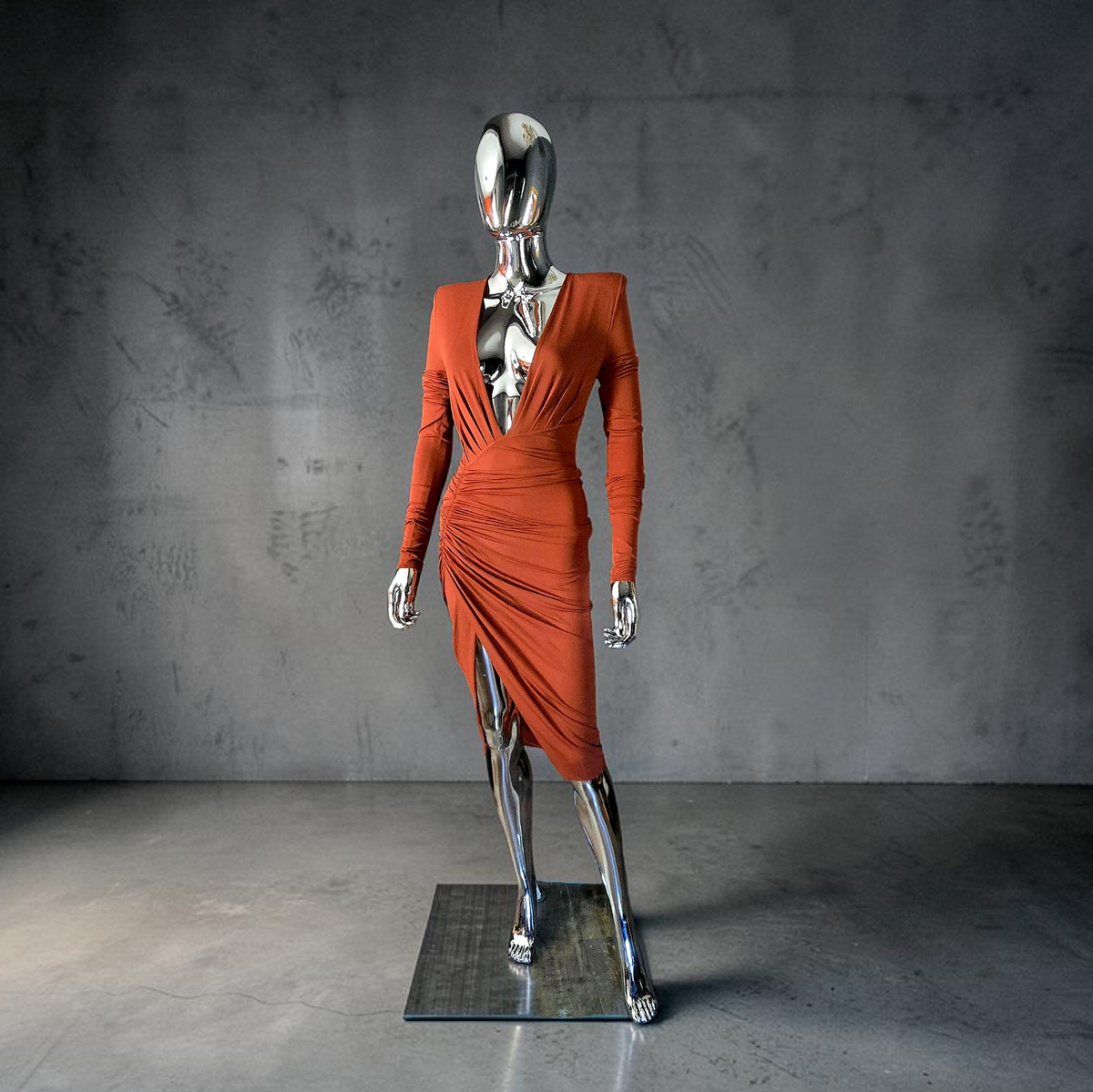 Robe bronze model porté par Mariah Carey - Alexandre Vauthier- L.F Lusso