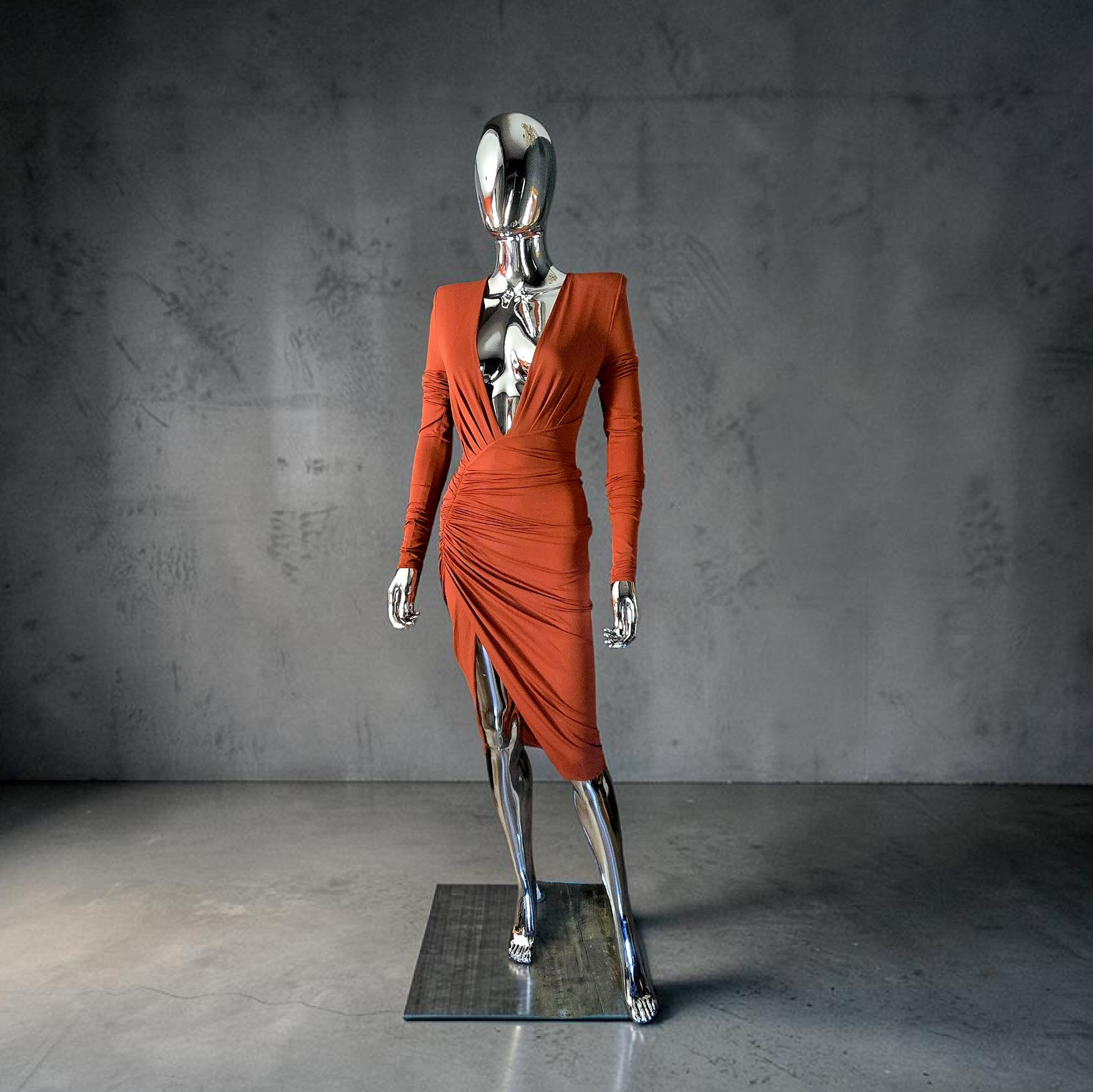 Robe bronze model porté par Mariah Carey - Alexandre Vauthier- L.F Lusso