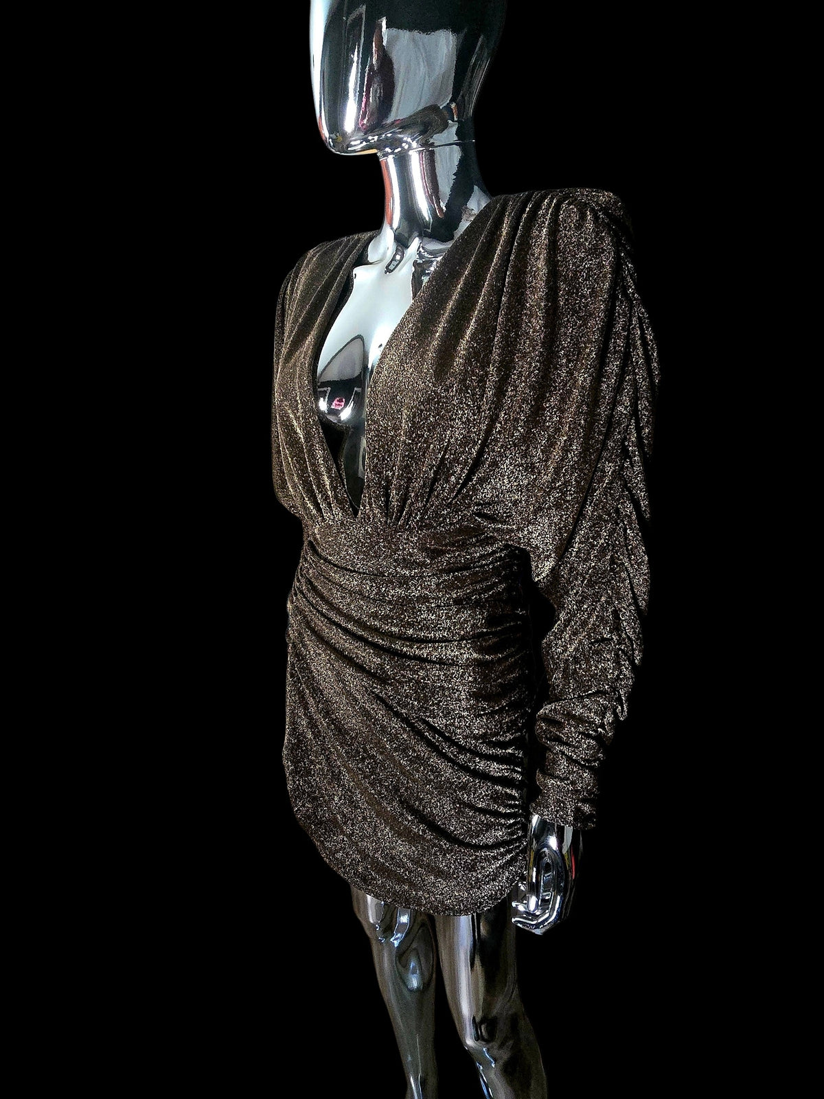 Robe courte en lurex doré Alexandre Vauthier T40 - L.F Lusso