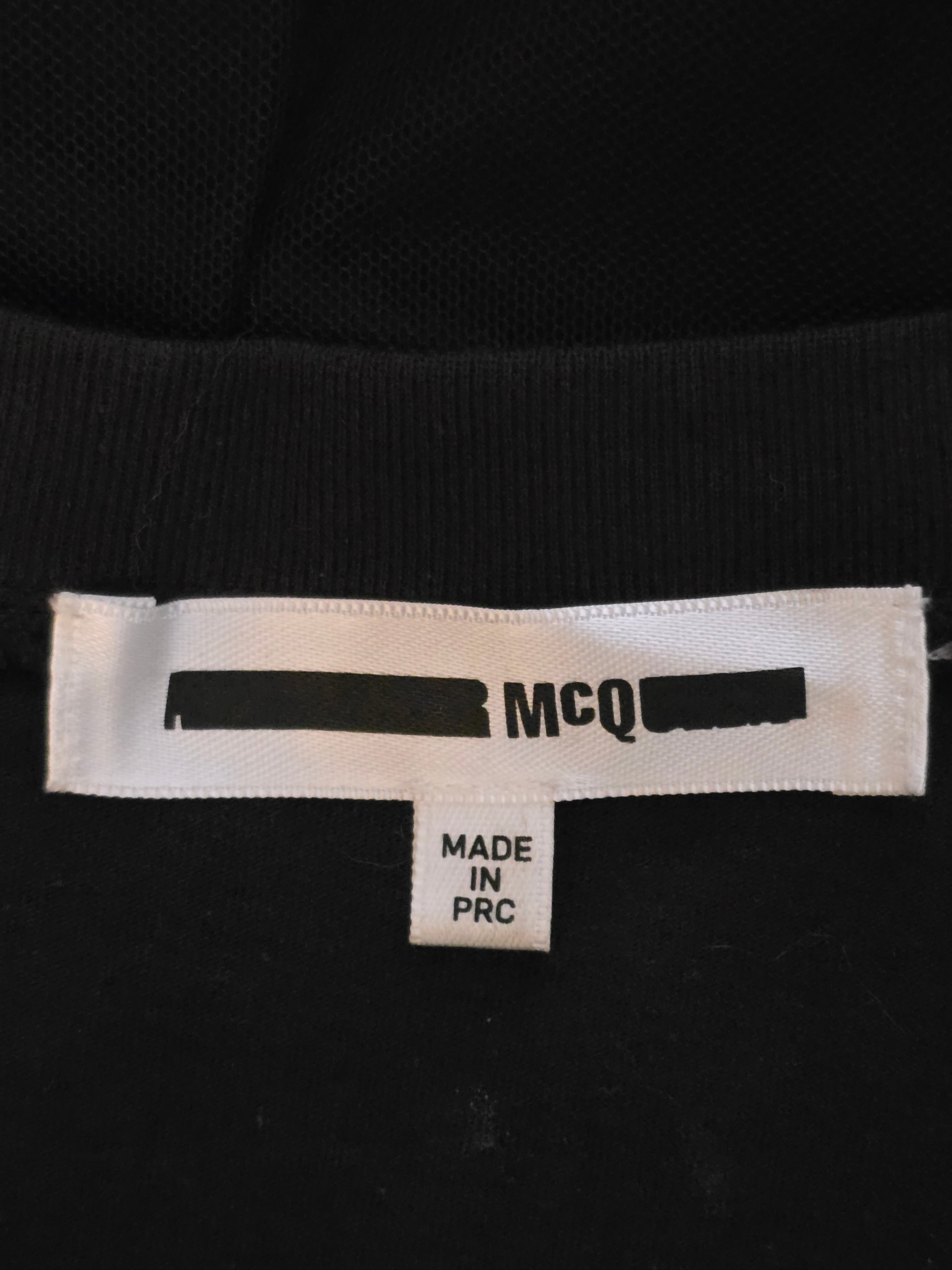 Alexander McQueen – Robe de Soirée Noire & Sequins Argent Voile Tulle – T38