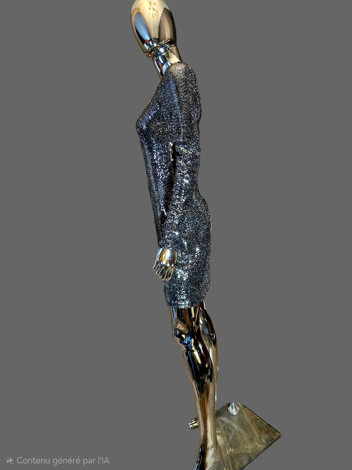 robe sequins argent Azzaro - L.F Lusso