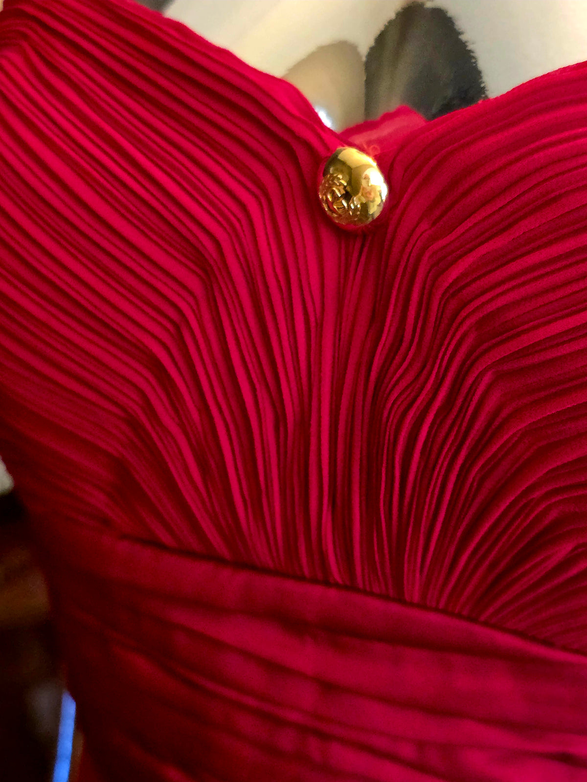 robe rouge bustier plissé Valentino - L.F Lusso
