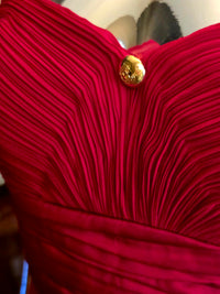 robe rouge bustier plissé Valentino - L.F Lusso