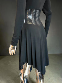 Robe noire asymétrique Alexandre Vauthier T38 neuve - L.F Lusso