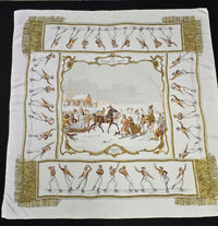 Hermès – Silk Scarf "Les Plaisirs du Froid" 90×90 cm – 1955