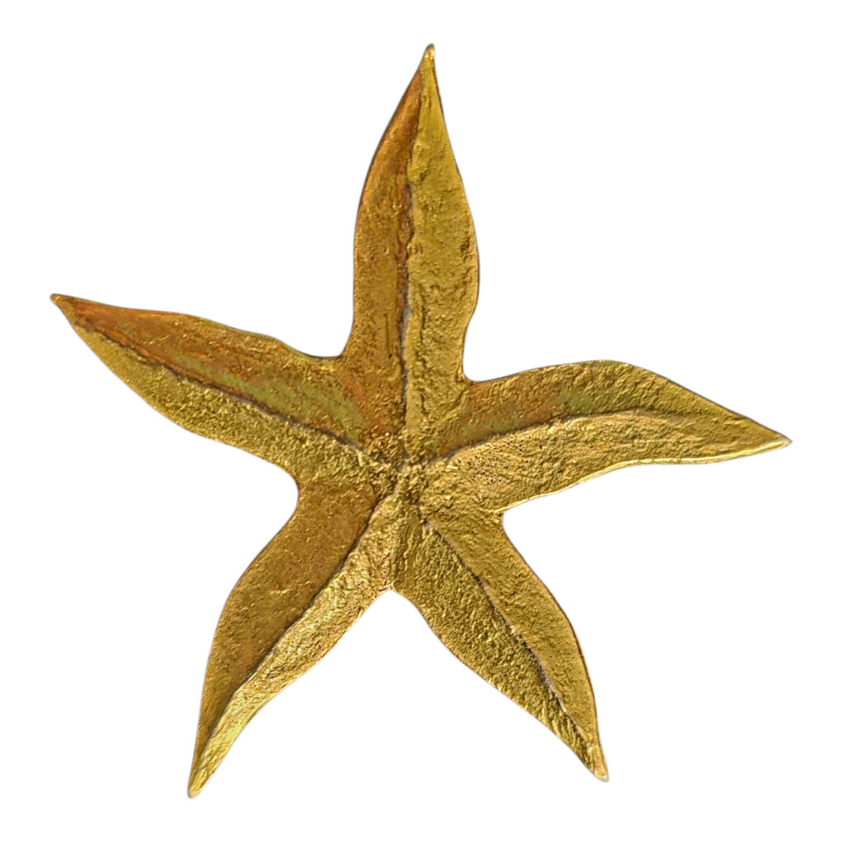 Paire de broches étoiles dorées