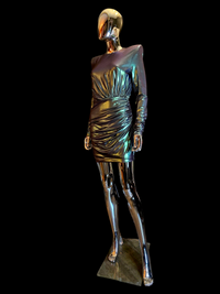 Alexandre Vauthier robe courte verte métallisée - L.F Lusso