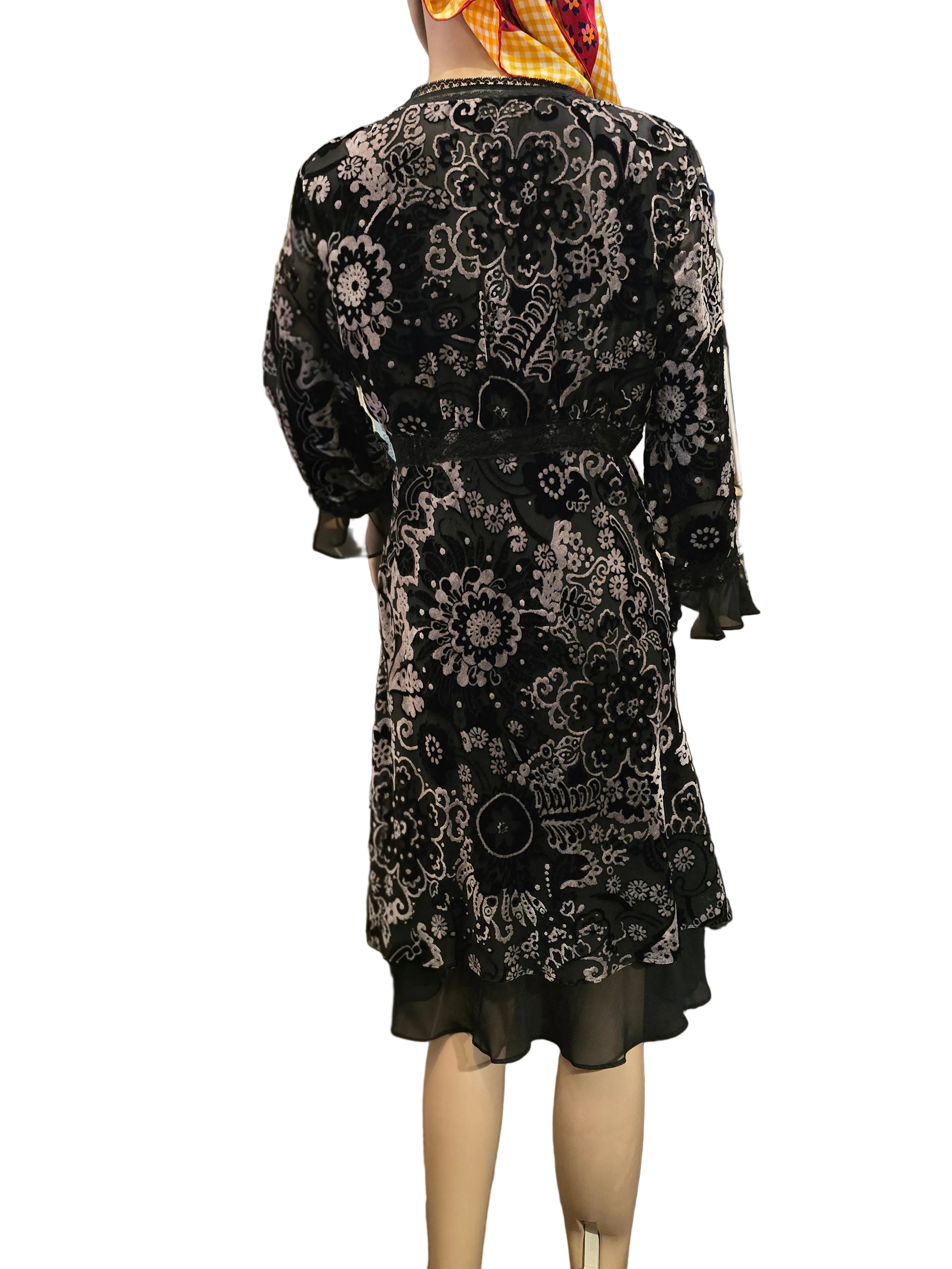 Galliano robe tulle et velours