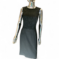 Dolce & Gabbana Black Satin Lace Dress Size 38-40 - New